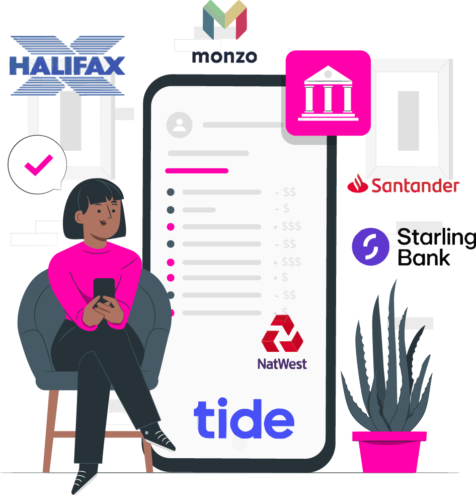Nomi Integrates with Halifax, Monzo, Tide, Natwest, Santander, Starling and many more bank accounts
